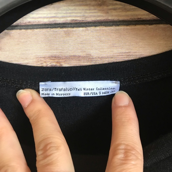 Zara Trafaluc Black Flare T-Shirt Dress - Picture 4 of 4